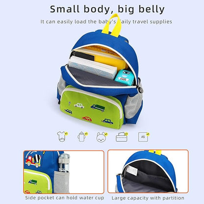 willikiva Cute Zoo Little 3d Backpack Kids Backpack for Boys and Girls Toddler Backpack Waterproof Preschool(Green Blender)