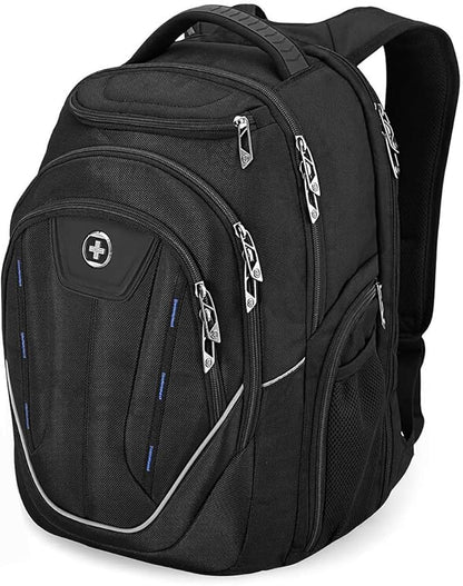 Swissdigital Design TSA Business Laptop Backpack For Men,Travel Backpack With USB Charging Port,College Tech Backpacks With RFID Pockets Presents For Men Fits 15.6 Inch Computer | J16BT-1