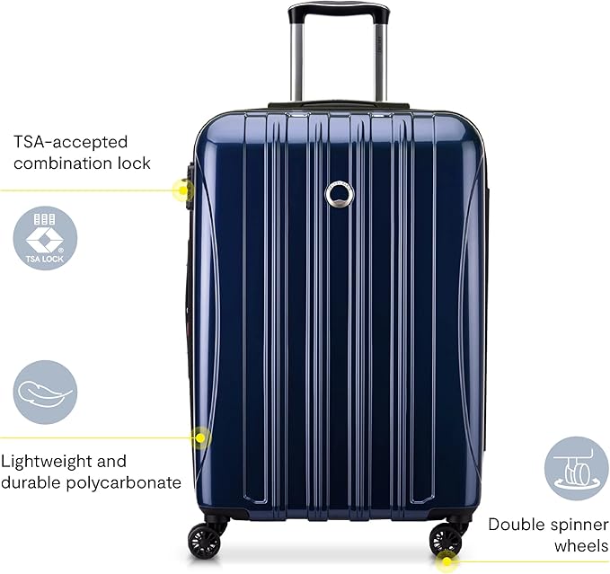 DELSEY PARIS Helium Aero Hardside Expandable Luggage with Spinner Wheels, Orion Blue, Carry-On 21 Inch