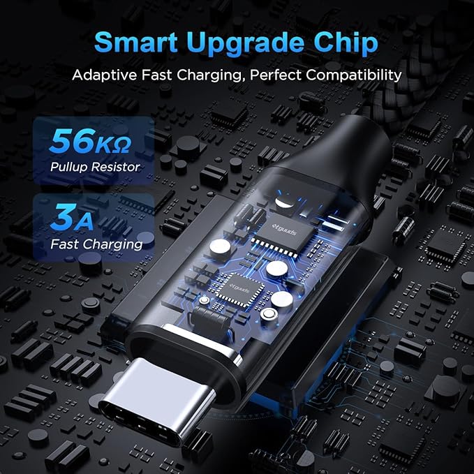 etguuds USB to USB C Cable 0.5ft, 2-Pack Short USB A to Type C Charger Cord Fast Charging for Samsung Galaxy A17 A16 A15 A26 A36 A56, S25 S24 S23 S22 S21 S20 S10 Note 20, for iPhone 17 16 15, Moto