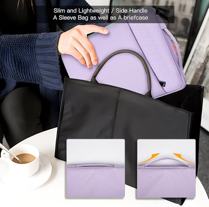 Laptop Sleeve 14 Inch Laptop Case Computer Bag for 15 inch New MacBook Air M4 A3241 M3 A3114 M2 A2941 2025-2023, Purple