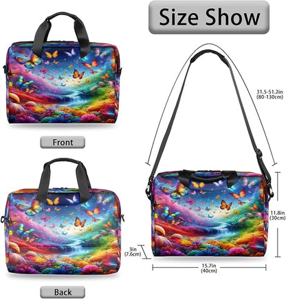 Laptop Bag Bohemian Mandala Laptop Satchel Briefcase Adjustable shoulder Carrying for MacBook Pro 16 inch
