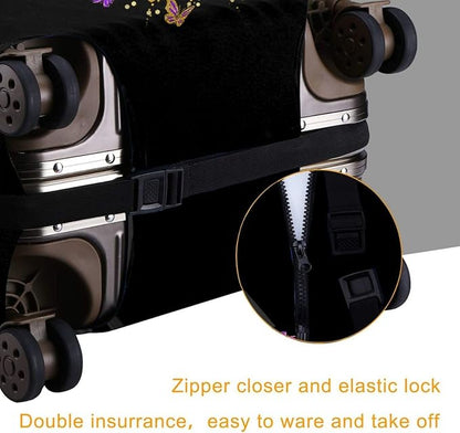 Travel Suitcase Protector African American Girl Elastic Protective Washable Luggage Cover With Concealed Zipper Suitable For 18-32 Inch(M (for 22-24 inch luggage))