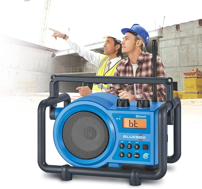 Sangean BB-100 BlueBox AM/FM Ultra-Rugged Digital Receiver with Bluetooth and Built-in Battery Charger