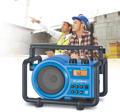 Sangean BB-100 BlueBox AM/FM Ultra-Rugged Digital Receiver with Bluetooth and Built-in Battery Charger