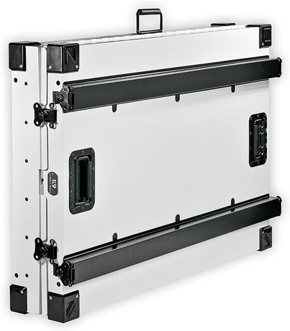 Heavy Duty Fully Collapsible Powder-Coated Aluminum Dog Crate - Large (White)