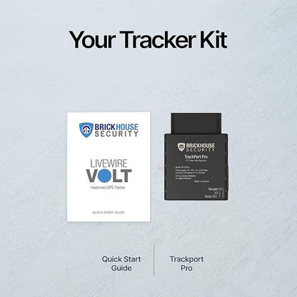 Brickhouse Security TrackPort Pro - Diagnostic GPS Tracker for Vehicles, Car Location, Speed, Battery Health, Mileage, Vehicle Diagnostic Data Report - Plugs into OBD Port - Subscription Required