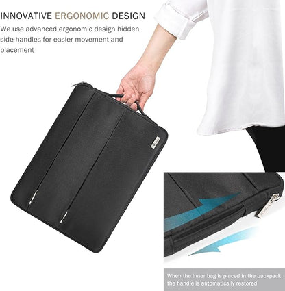 Voova 14 15 Inch Laptop Sleeve Case, Waterproof Computer Bag Cover Compatible with MacBook Air 15 M2/M3/M4 2022-2025, MacBook Pro 15, Hp chromebook 14, 14-15” Dell Lenovo Acer Asus, Black
