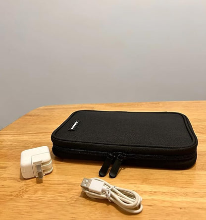 Cord Organizer Travel, Cable Bag, Electronics Organizer Travel Case, Tech Carrying Pouch, Charger Carrying Case, Tech Gifts, Black 11B