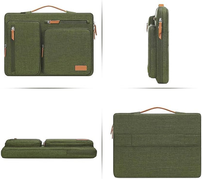 MOSISO 360 Protective Laptop Case 13 inch, 13 inch Laptop Sleeve Compatible with MacBook Air M4 M3 M2 M1 2025-2018/Pro M2 M1 2025-2016, Side Open Carrying Case with 4 Zipper Pockets&Handle,Olive Green