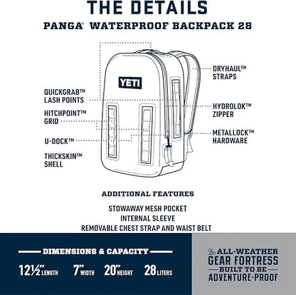 YETI Panga Series Airtight, Waterproof, Submersible Bags, Panga 28, King Crab, Panga 28