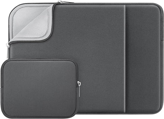 RAINYEAR 11 Inch Laptop Sleeve Case Soft Lining Cover Bag with Front Pocket & Accessories Pouch,Compatible with 11.6 MacBook Air for 11" Notebook Computer Tablet Chromebook(Gray,Upgraded Version)