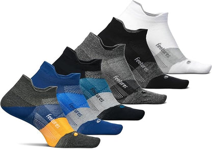 Feetures Elite Light Cushion No Show Tab Athletic Ankle Socks - Sport Sock with Targeted Compression