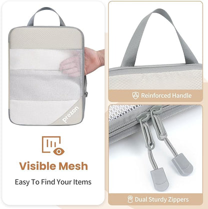 8 Set/6 Set/4 Set Compression Packing Cubes for Travel, Lightweight Vacation Travel Essentials, Travel Accessories for Suitcase Organizer Bags Set, Durable Luggage Organizer