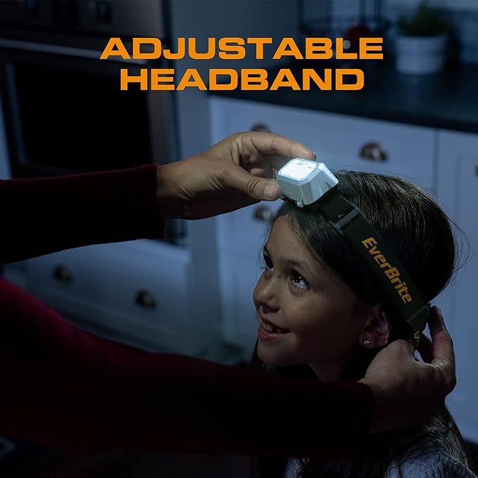 EverBrite LED Headlamp, 4 Lighting Modes, Pivoting Head with Adjustable Headband, IPX4 Water Resistant Perfect for Running, Camping, Hiking, Christmas and Emergency, 3 AAA Battery Powered(5 Pack)