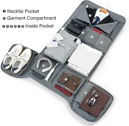 Hanke Carry on Garment Bags for Travel,Convertible Duffle Bag Luggage Bag Weekend Bag with Shoe Compartment,2 in 1 Hanging Suitcase Suit Bag for Men Women,Dark Grey