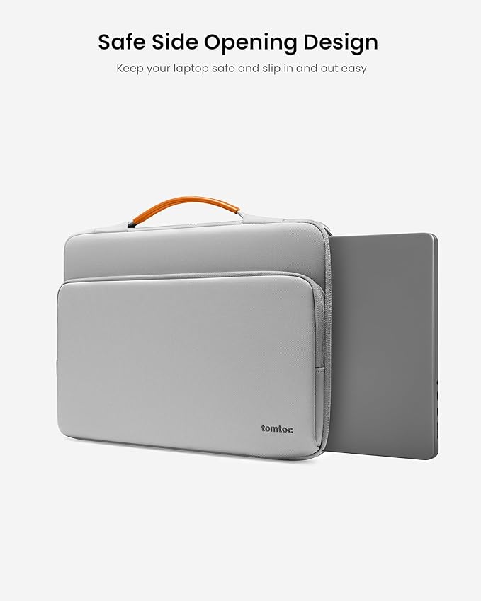 tomtoc 360 Protective Laptop Carrying Case for 2025 13-inch MacBook Air M4/A3240 M3/A3113 M2/A2681 M1/A2337, MacBook Pro M2/A2686 M1/A2337, iPad Pro M4 & iPad Air M3, Water-Resistant Laptop Bag