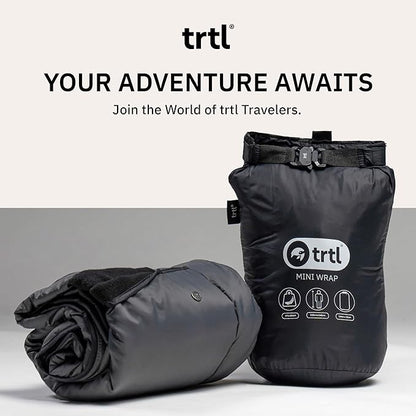 trtl Mini Wrap Compact Travel Blanket - Quilted Insulation - Convenient, Packable Blanket - Comes with Roll-Top Bag - Features a Secure Pocket