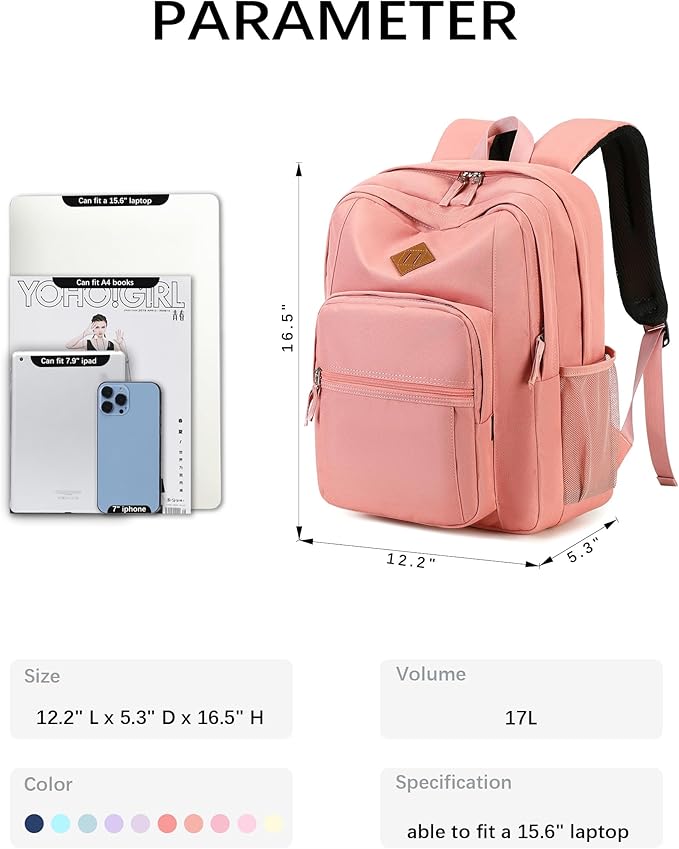 abshoo Classical Basic Travel Backpack For School Water Resistant Bookbag