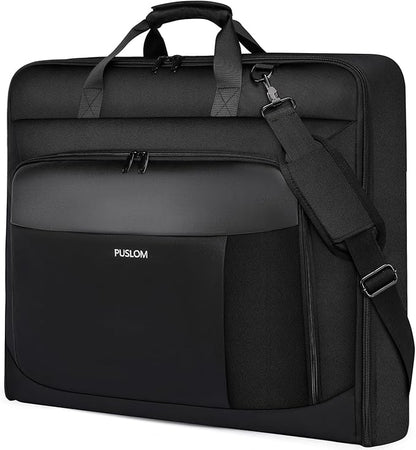 Garment Bag Travel Suit Bag for Men Large 40-Inch Carry on Garment Bag Up to 3 Suits for Business Trips,2 in 1 Hanging Suitcase Luggage Bags for Travel,Foldable Carry On Bag Fits 15.6Inch Laptop,Black