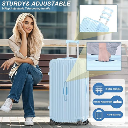 Krute 28 Inch Luggage with Wheels Checked Suitcase PC+ABS Hardside Large TSA Approved Suitcases