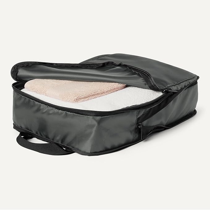 Amazon Essentials Ultralight Compression Packing Cubes Packing Organizer Grey check 6 pack Grey