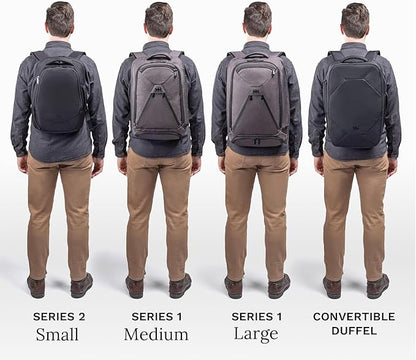 Knack Series 1 Laptop Backpack Fits up to 15 Inch - Knack Bags Carry-On Backpack, TSA Approved, Expandable Travel Backpacks With 3 Day Outfit Capacity (Stealth Black, Medium)