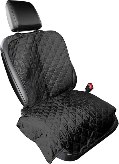 Furhaven Universal Water-Resistant Quilted Single Car Seat Protector - Black, One Size