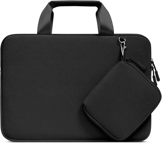MOSISO Laptop Case 16 inch, 15-15.6 inch Laptop Sleeve Bag Compatible with MacBook Pro 16, HP, Acer, Dell, Lenovo, ASUS, Neoprene Carrying Computer Bag with Handle&Detachable Small Case, Black