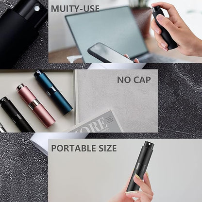 Lil Ray 8ml/14pcs Portable Mini Perfume Atomizer, Refillable Empty Small Spray Bottle for Travel, Twist Type Pocket Cologne Sprayer