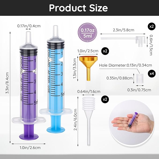 Segbeauty 8pcs 5ml Perfume Refill Tool Making Kit, Plastic Blue Purple Perfume Dispenser Decanter Kit with Pump Dropper for Atomizer Sprayer, Extractor Transfer Tool 0.17oz for Travel Cologne Bottle