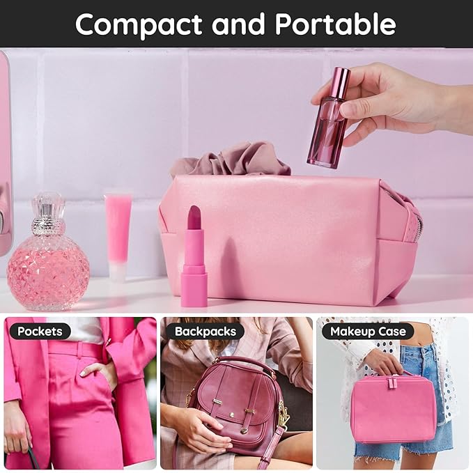 Segbeauty Atomizer Sprayer for Perfume, 5pcs 20ml Empty Cologne Travel Bottle Refillable, Glass Perfume Bottles Sprayer Pocket Sample Spray Bottle for Fragrance Cosmetic Toiletries Liquid Mixture