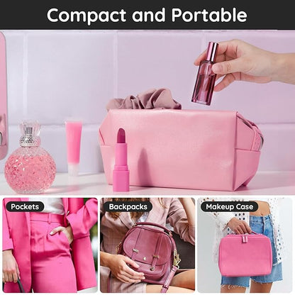Segbeauty Empty Perfume Bottles, 20ml Travel Perfume Atomizer Refillable, 2pcs Portable Mini Cologne Spray Bottle Set Toiletries Cosmetic Fragrance Sample Dispense Pump Bottles Container for Travel