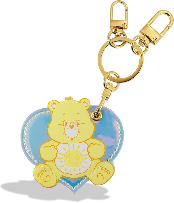 Sonix x Care Bears Keychain Case Compatible with Apple AirTag | Protective AirTag Cover Keychain Charm | Yellow Funshine Bear