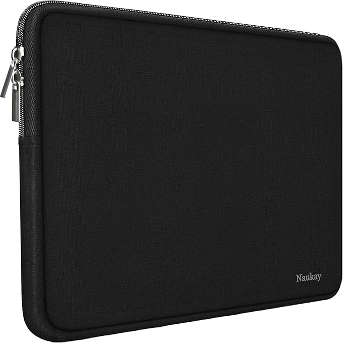 17 inch Laptop Sleeve Case, 17-17.3 Inch Resistant Neoprene Laptop Sleeve/Notebook Computer Pocket Case/Tablet Briefcase Carrying Bag Compatible Asus/Dell/Fujitsu/HP/Sony/Acer - (Black)