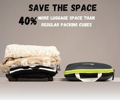 SUITEDNOMAD Ultralight Compression Packing Cubes Set, Suitcase and Backpack Travel Organizer Bags