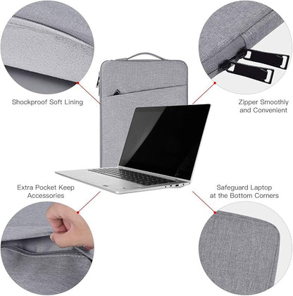 17.3 Inch Laptop Case Bag for HP 17.3 / Envy 17 17t/ Pavilion 17, Acer Nitro 5, Lenovo IdeaPad 3 17, ASUS VivoBook Pro 17 Carrying Protective Case(Light Grey)