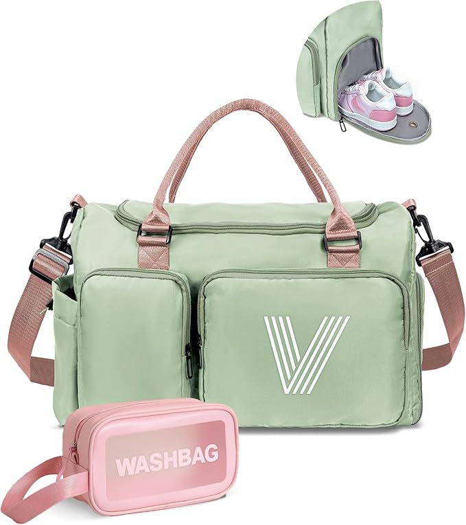 Gym Bag for Girls Age 8 9 10 11 12 13 14, Kids Travel Duffel Bag, Wedding Gifts, Personalized Weekender Bag, Overnight Bag Sleepover Dance Bag, Girls Gifts for Kids