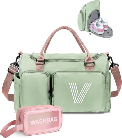 Gym Bag for Girls Age 8 9 10 11 12 13 14, Kids Travel Duffel Bag, Wedding Gifts, Personalized Weekender Bag, Overnight Bag Sleepover Dance Bag, Girls Gifts for Kids