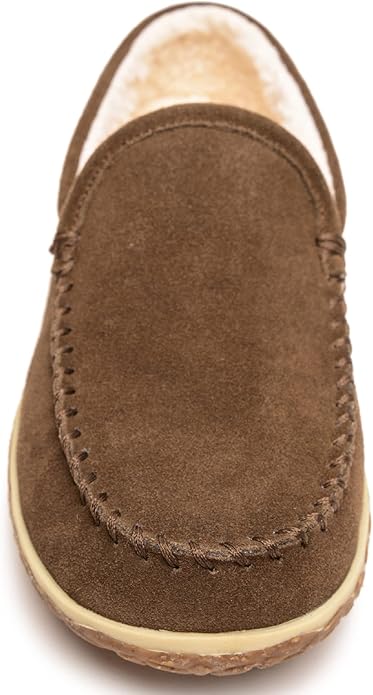 Minnetonka Men's Tilden Moccasin Suede Indoor and Outdoor Slippers