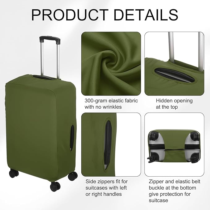 uxcell Travel Luggage Cover, Washable Suitcase Covers for Luggage Anti-scratch Suitcase Protector Elastic Baggage Protective, Fits 29-32 Inch Suit Case, Army Green