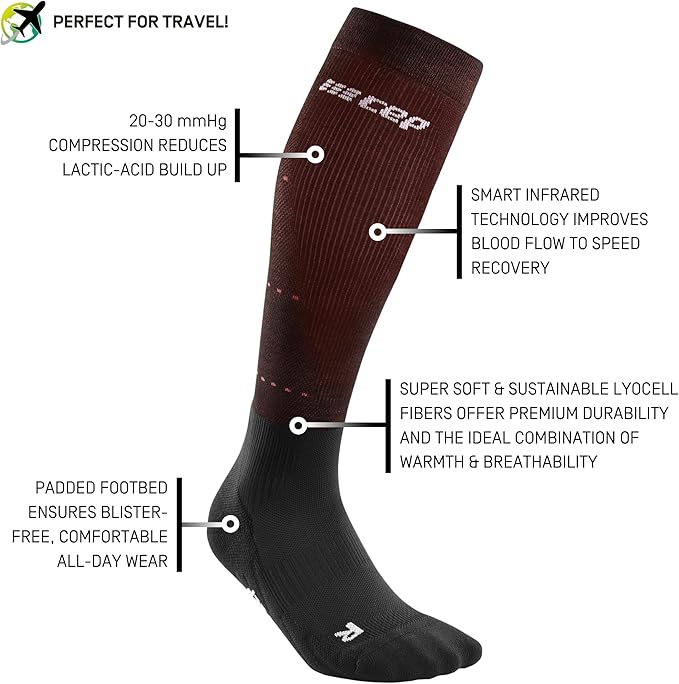 CEP Women's Infrared Recovery Compression Socks – 20-30 Mmhg Compression Support