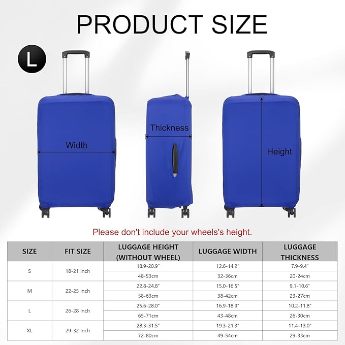 uxcell Travel Luggage Cover, Washable Suitcase Covers for Luggage Anti-scratch Suitcase Protector Elastic Baggage Protective, Fits 26-28 Inch Suit Case, Blue