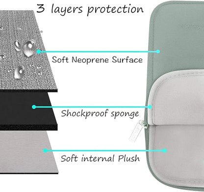 MOSISO Laptop Case 13 inch, 13 inch Laptop Sleeve Bag Compatible with MacBook Air 13 M4 M3 M2 M1 2025-2018 / Pro 13 M2 M1 2025-2016, Neoprene Computer Sleeve Bag with Small Case, Antique Green
