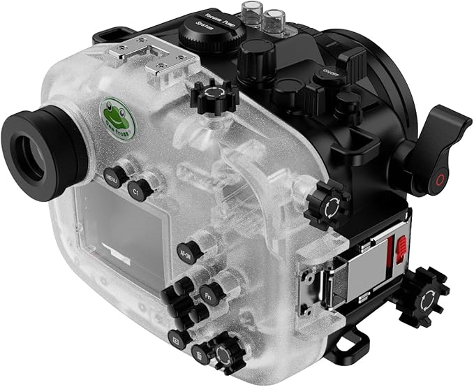 Sea frogs Underwater Camera Case Compatible with Sony A7C-II for E PZ 16-50mm F3.5-5.6 OSS IPX8 40m/130ft Maximum Diving Depth A7C-2 Waterproof Camera Housing for Diving, Surfing, Rowing A7C II
