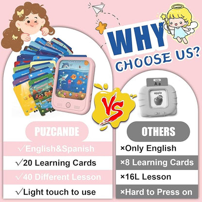 Kids Educational Learning Tablet Toy-Educational Tablet Toy to Interactive Learn Alphabets,Colors,Number,Foods,Jurassic Park,Animals,Learning Toys for Toddlers 2-6 Years Old,Gifts for Boys Girl