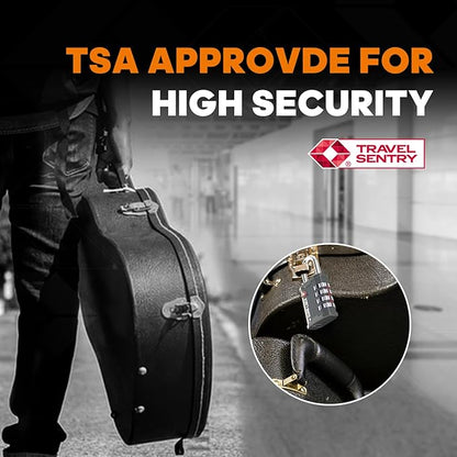 SURE LOCK TSA Accepted 4 Dig Heavy Duty Big Combination Luggage Padlock All Metal Travel Lock for Equipment Hard Case Luggage Gun Case Gym Locker Pelican Vault Lock (1, Grey)
