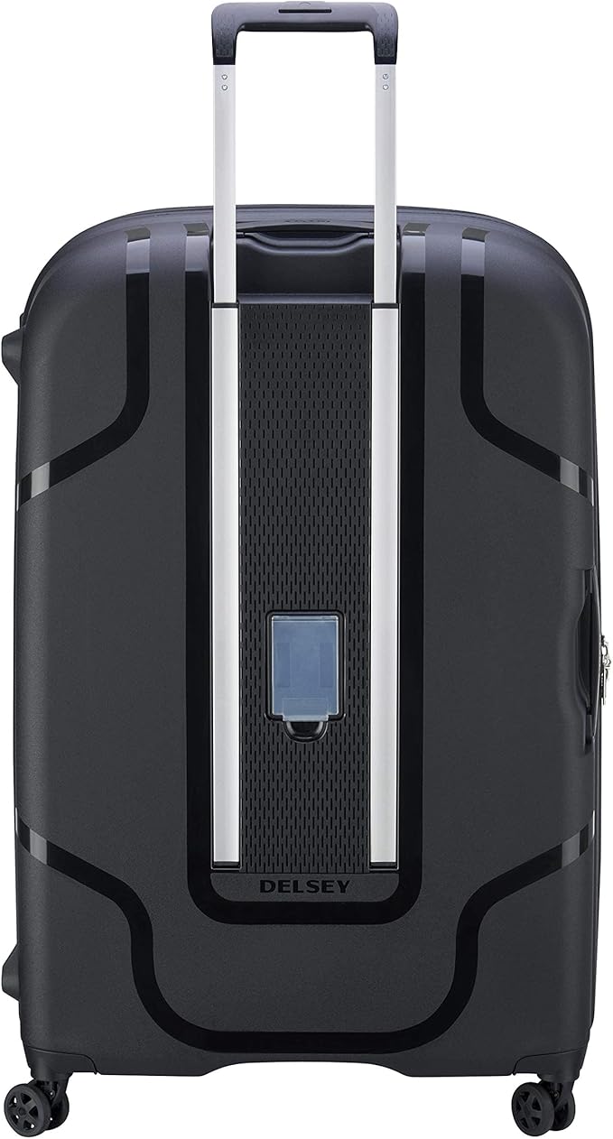 DELSEY PARIS Clavel Hardside Expandable Luggage with Spinner Wheels, Black, Checked-Large 30 Inch