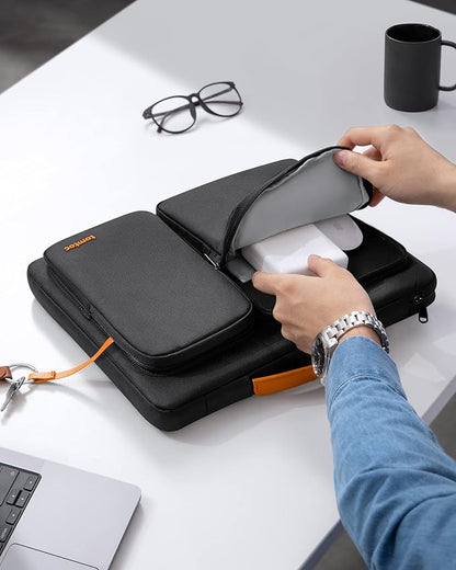 tomtoc 360 Protective Laptop Sleeve for 2025 14-inch MacBook Pro M5/M4/M3/M2 Pro/Max A3434 A3401 2025-2021, 13.5-14.4 Inch Surface Laptop 7/6/5/Studio 2/1, Water-Resistant Carrying Case