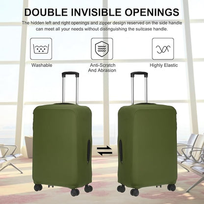 uxcell Travel Luggage Cover, Washable Suitcase Covers for Luggage Anti-scratch Suitcase Protector Elastic Baggage Protective, Fits 18-21 Inch Suit Case, Army Green